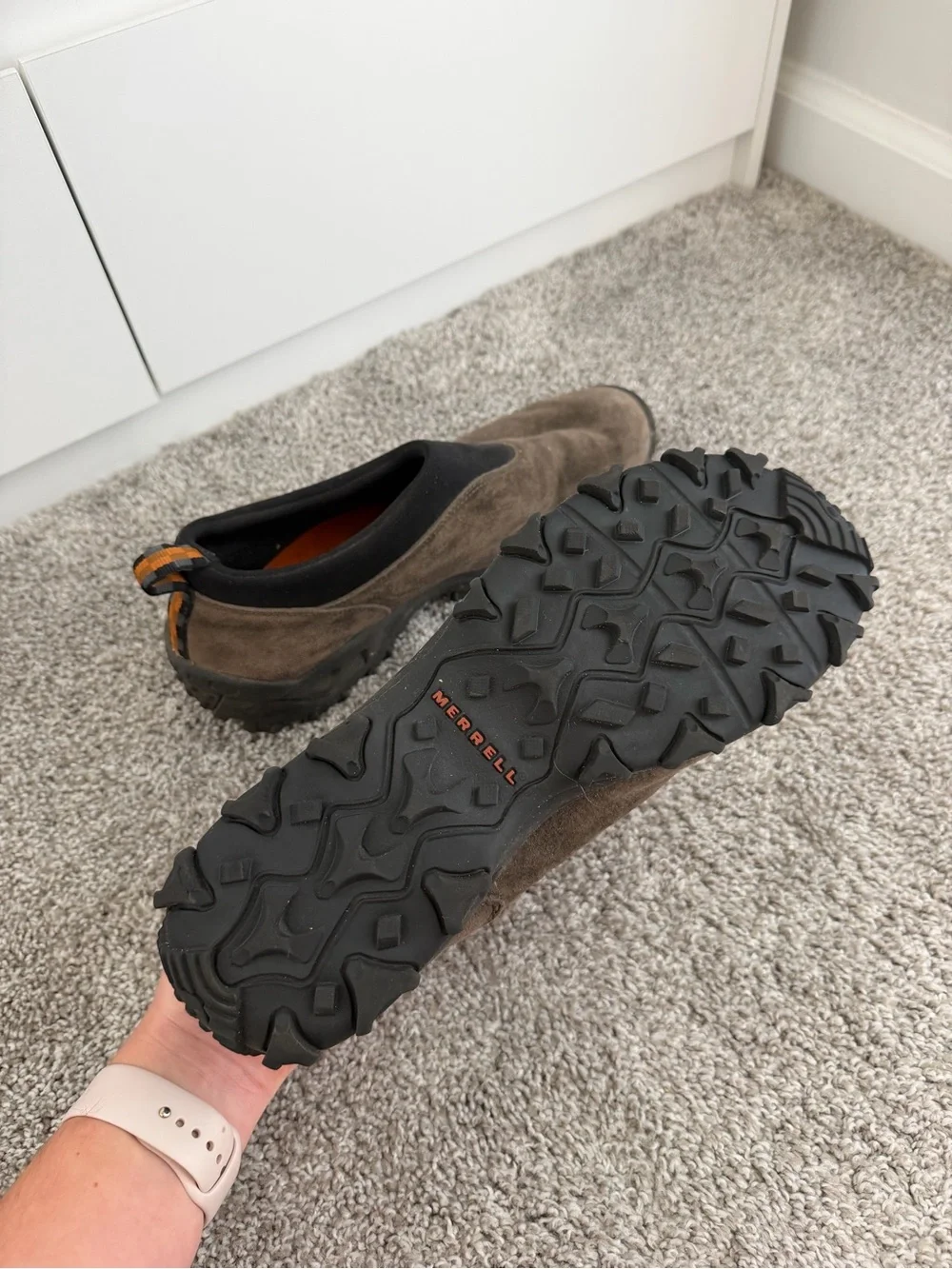 Merrell Men's Brown Slip-On Suede Loafers